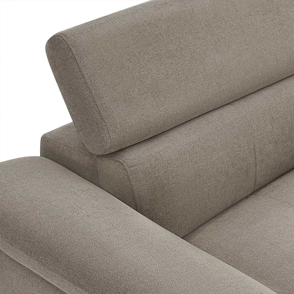 Fünfsitzer Eckcouch in Beige - Hisa