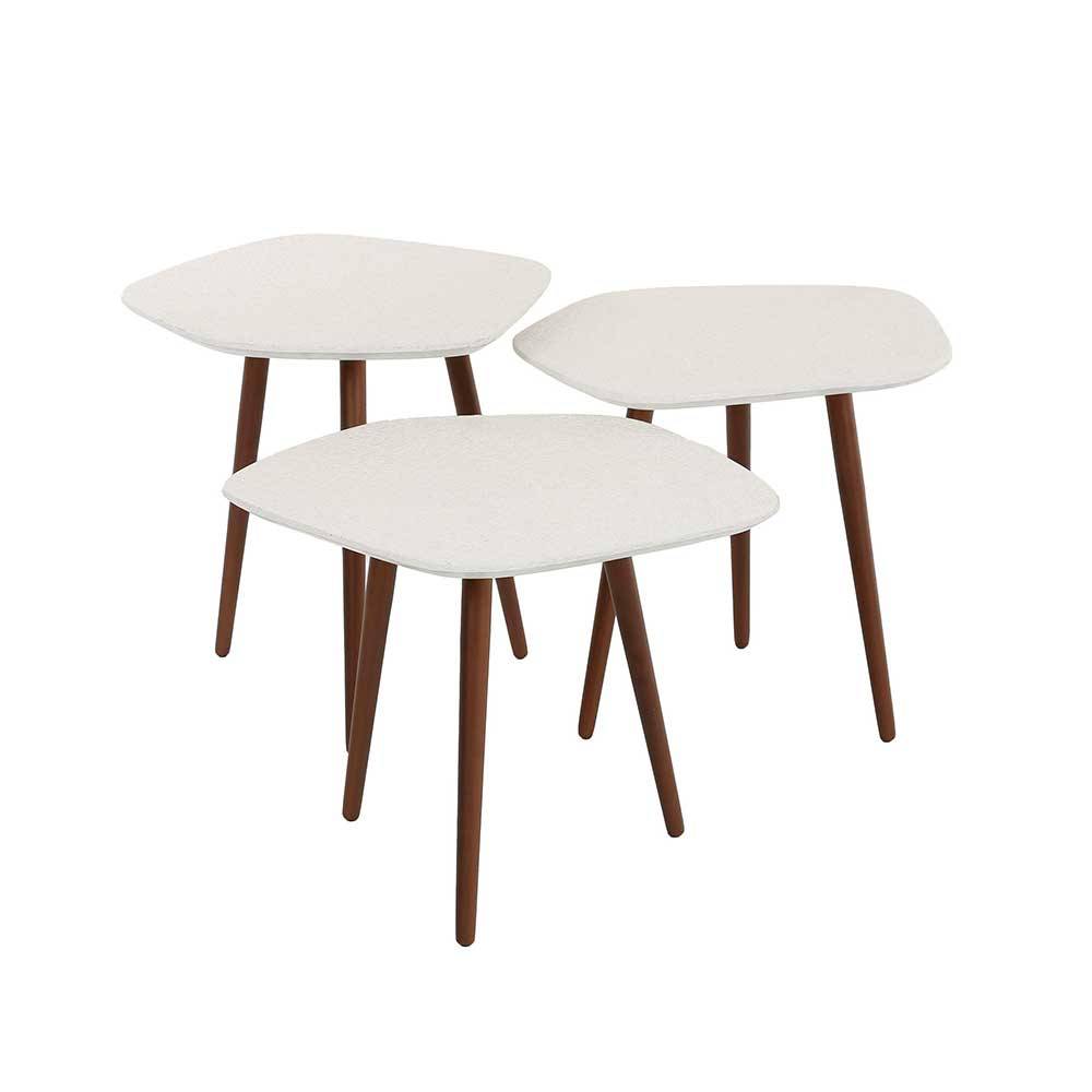 Sofatisch Kombi aus Marmorkomposit - Percos (dreiteilig)