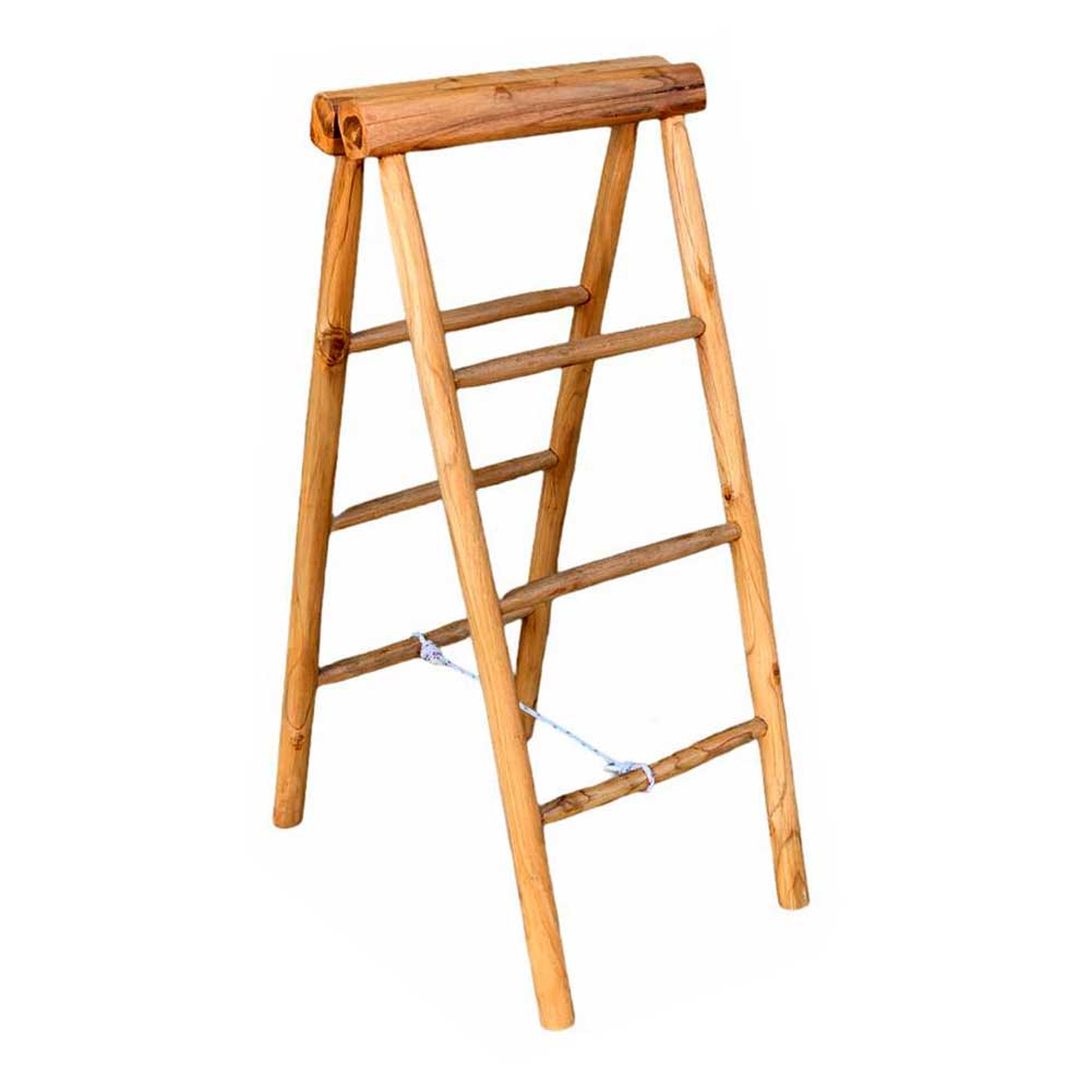 Deko Stehleiter aus Recyclingholz Teak - Teako