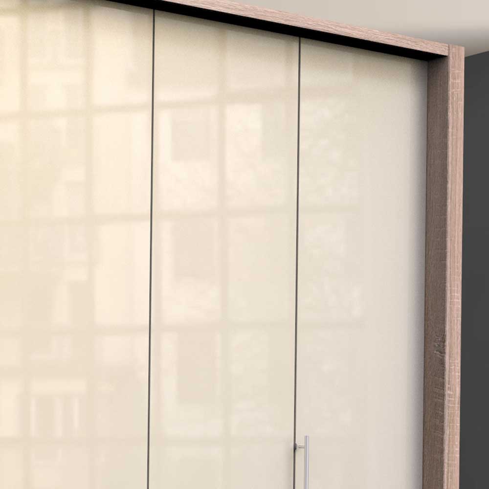 Schlafzimmerschrank mit 2 Falttüren und 4 Schubkästen - Rativian