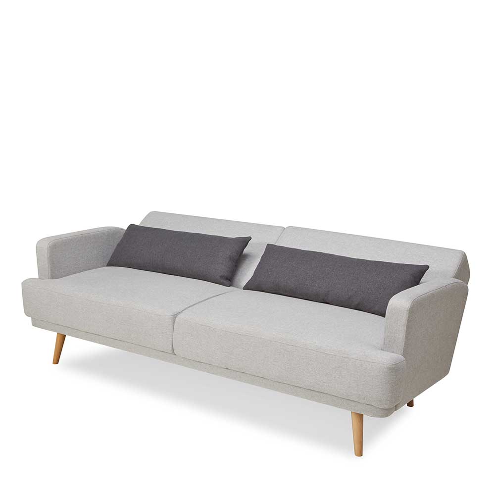 Schlafsofa in Hellgrau und Kiefer - Posadas