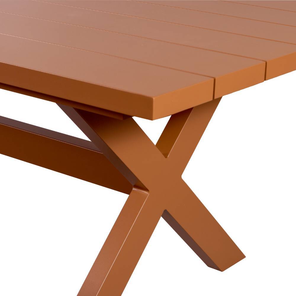 Aluminium Gartentisch in Terracotta - Jesperra