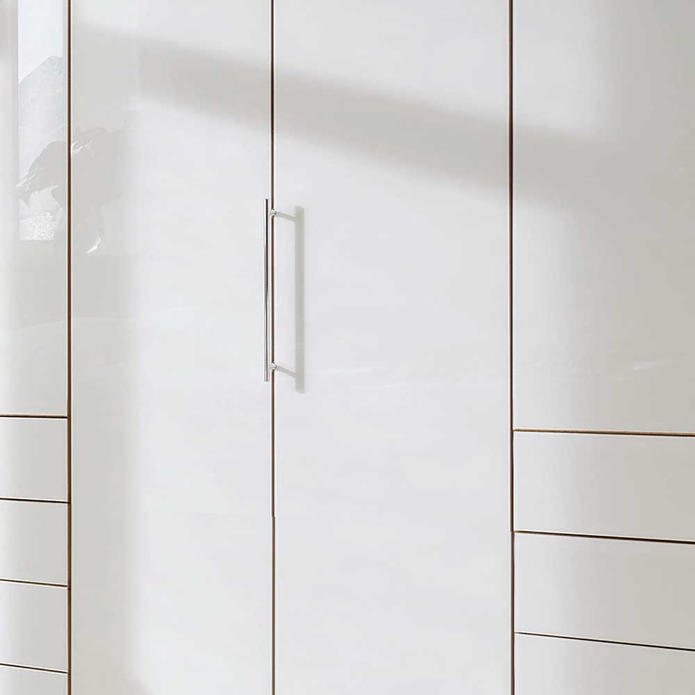 Kombi Schlafzimmerschrank mit Glas Front Beige - Lesegano