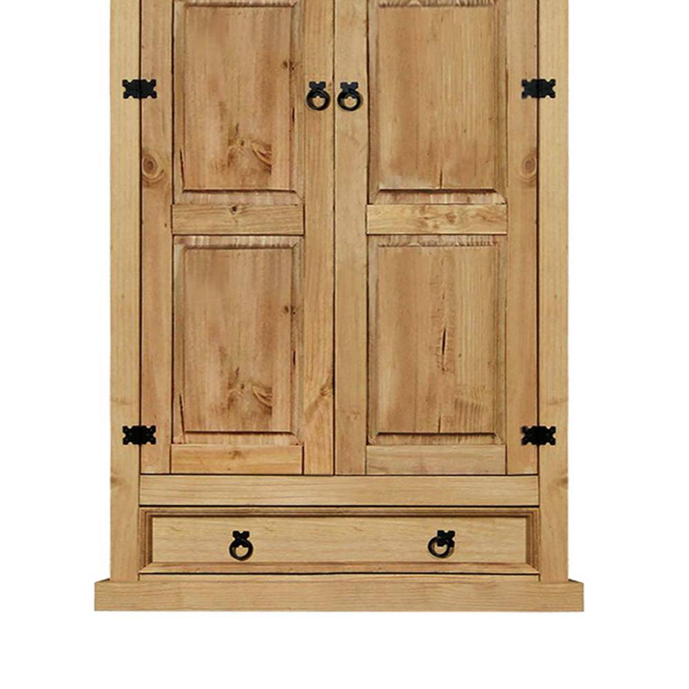 Massivholz-Kleiderschrank aus Kiefer - Unventra