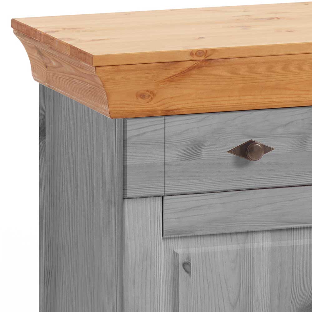 Landhaus Sideboard Cempino in Grau