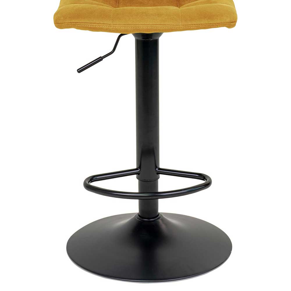 Barstühle in Gelb Microfaser - Marianne (2er Set)