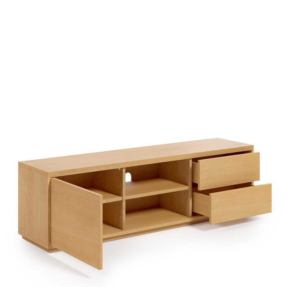 TV Lowboard mit zwei Schubladen & Tür - Elastian