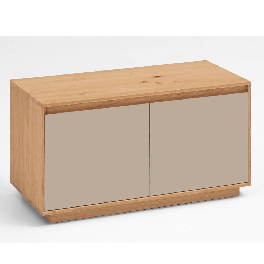 Dielenbank in Beige und Eiche Bianco - Nova