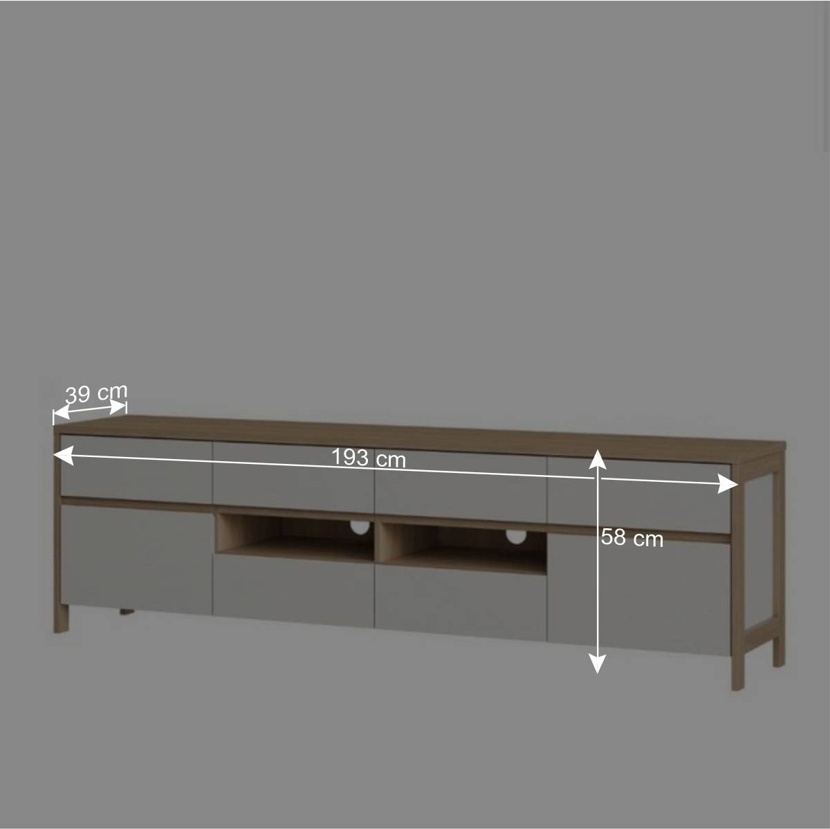 Wohnzimmer-Wohnwand Set - Ovidio (vierteilig)