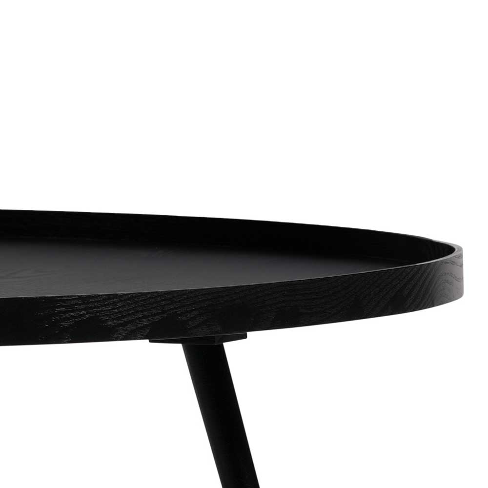 100 cm runder Couchtisch XXL in Schwarz - Umbriva