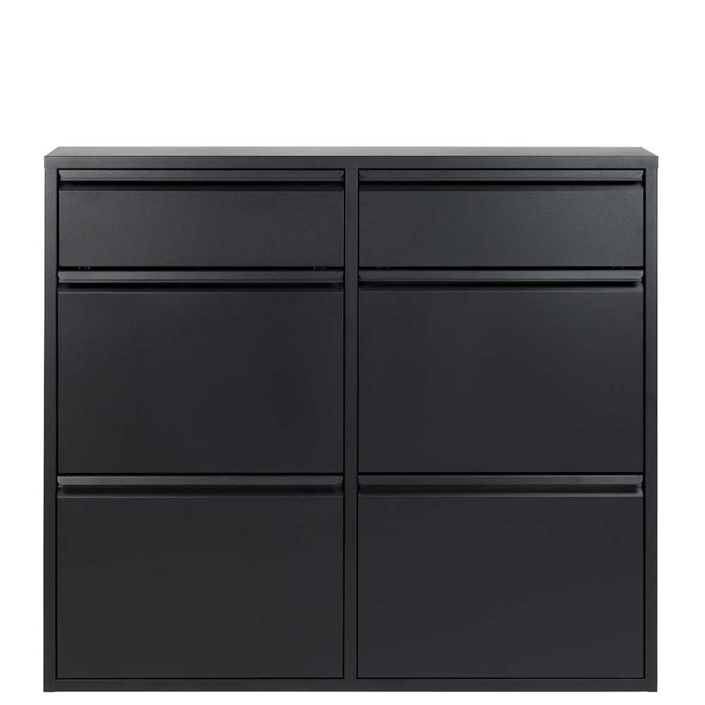 98x86x15 Schuh Stahlschrank in Schwarz - Ismena