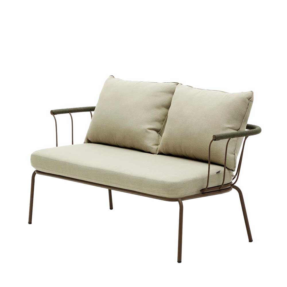 Zweisitzer Gartensofa in Braun - Ragusca