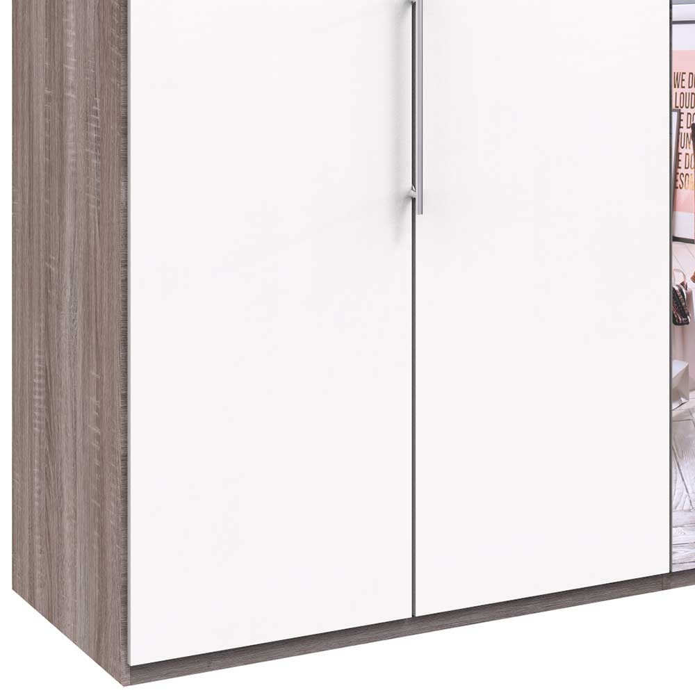 Schlafzimmerschrank mit Metallgriffen - Tivierto I