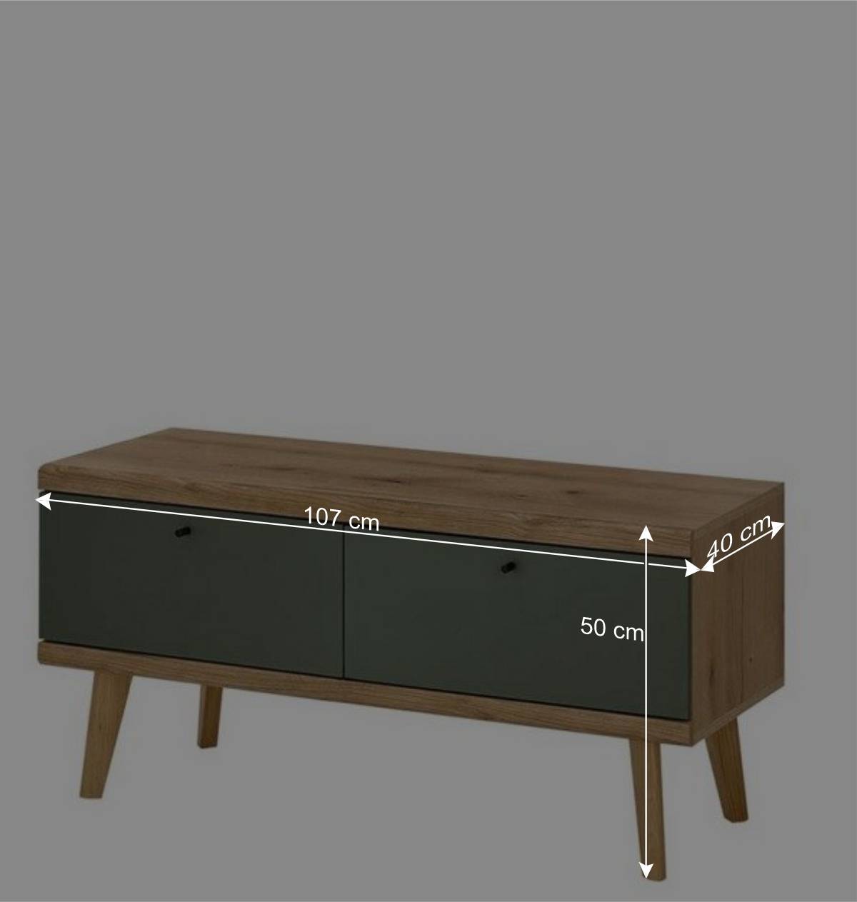 TV Unterschrank in Graugrün - Oliva
