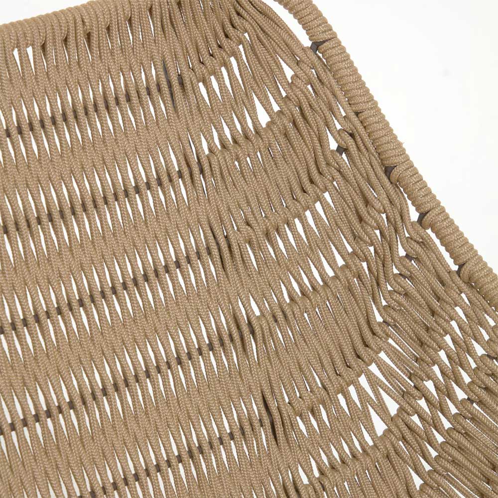 Loungestuhl aus Kordelgeflecht in Beige - Abecra (2er Set)