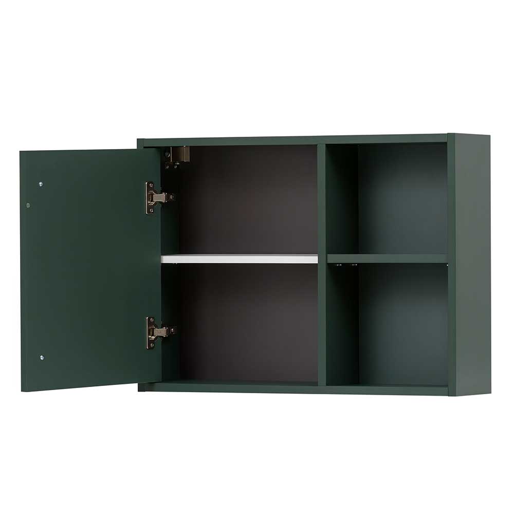 Badezimmer Hängeschrank in Dunkelgrün & Gold - Aqua