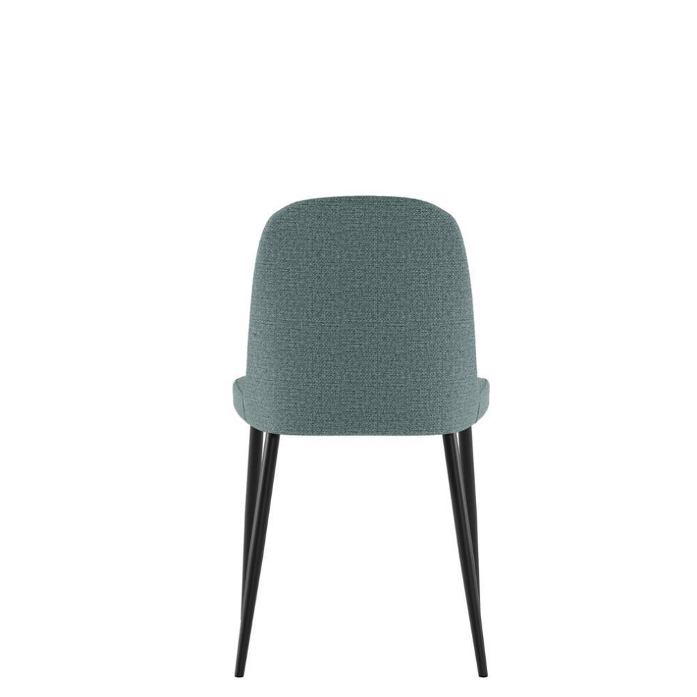 Esszimmer Stühle in Petrol Webstoff - Pontin (4er Set)