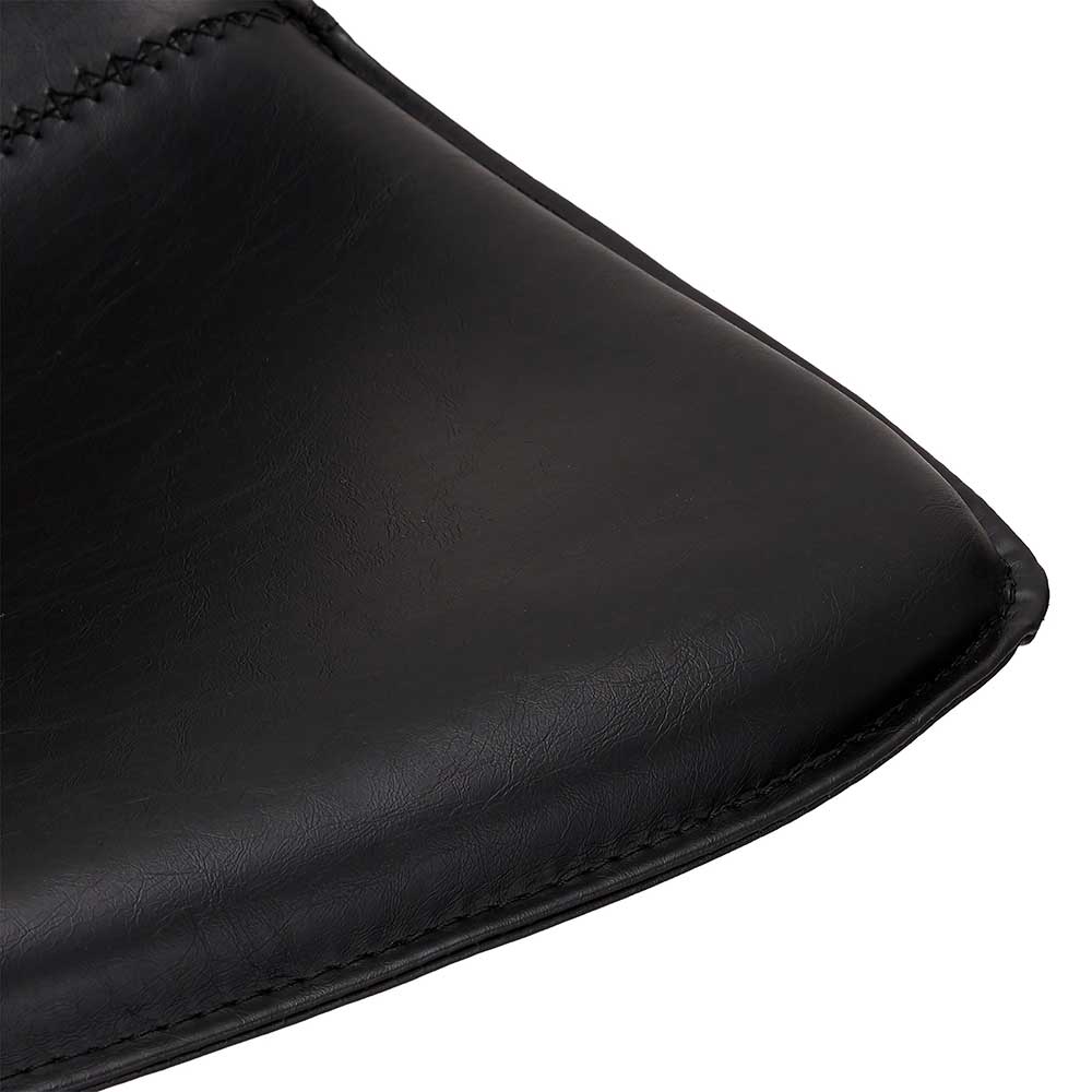 Kunstleder Barstuhl in Schwarz - Bennetto (2er Set)