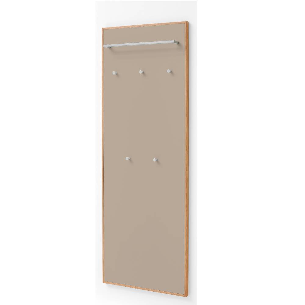 Garderobenpaneel in Beige und Eiche Bianco - Nova