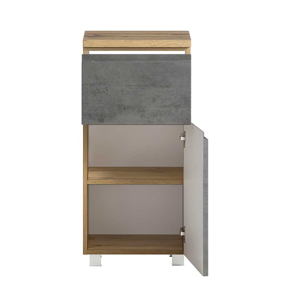 Bad Unterschrank in Beton & Wildeiche - Mia