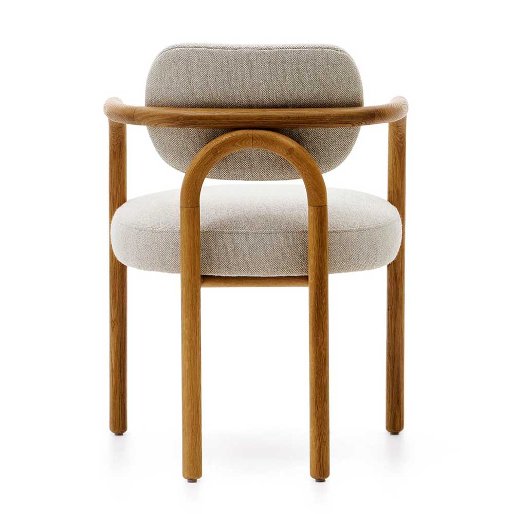 Skandi Designstuhl in Beige Chenille - Gracelino