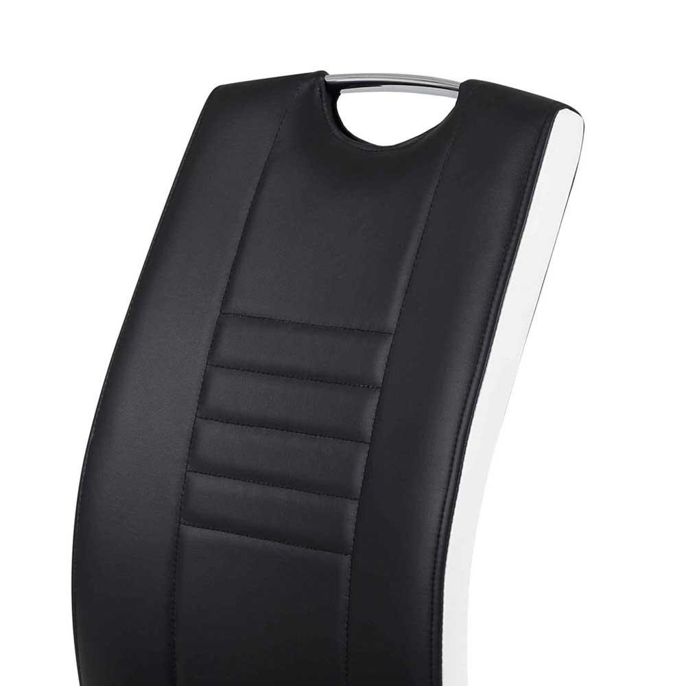 Design Essstühle in Schwarz Weiß - Dagello (Set)