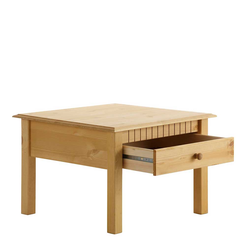 Quadrat Country-Sofatisch in Natur - Entrega