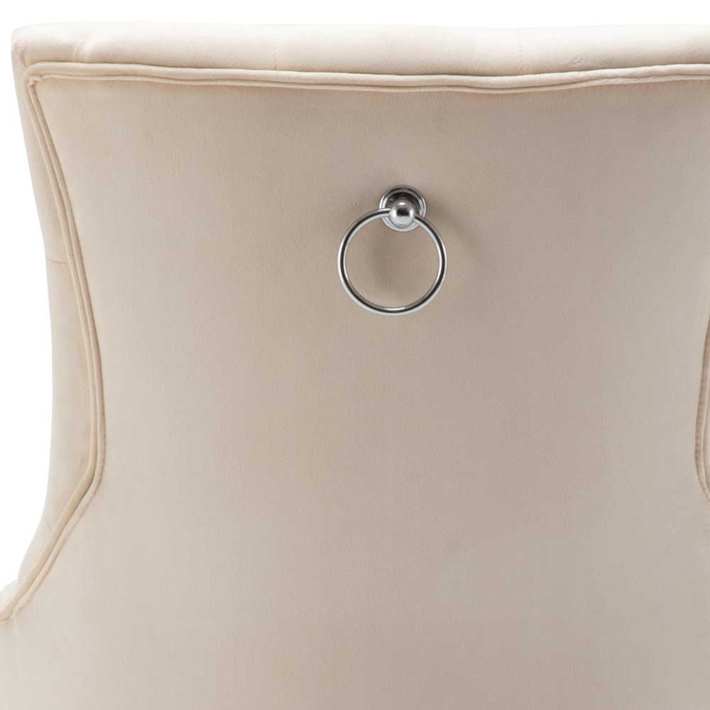 Polsterstühle in Creme & Natur - Karama (2er Set)