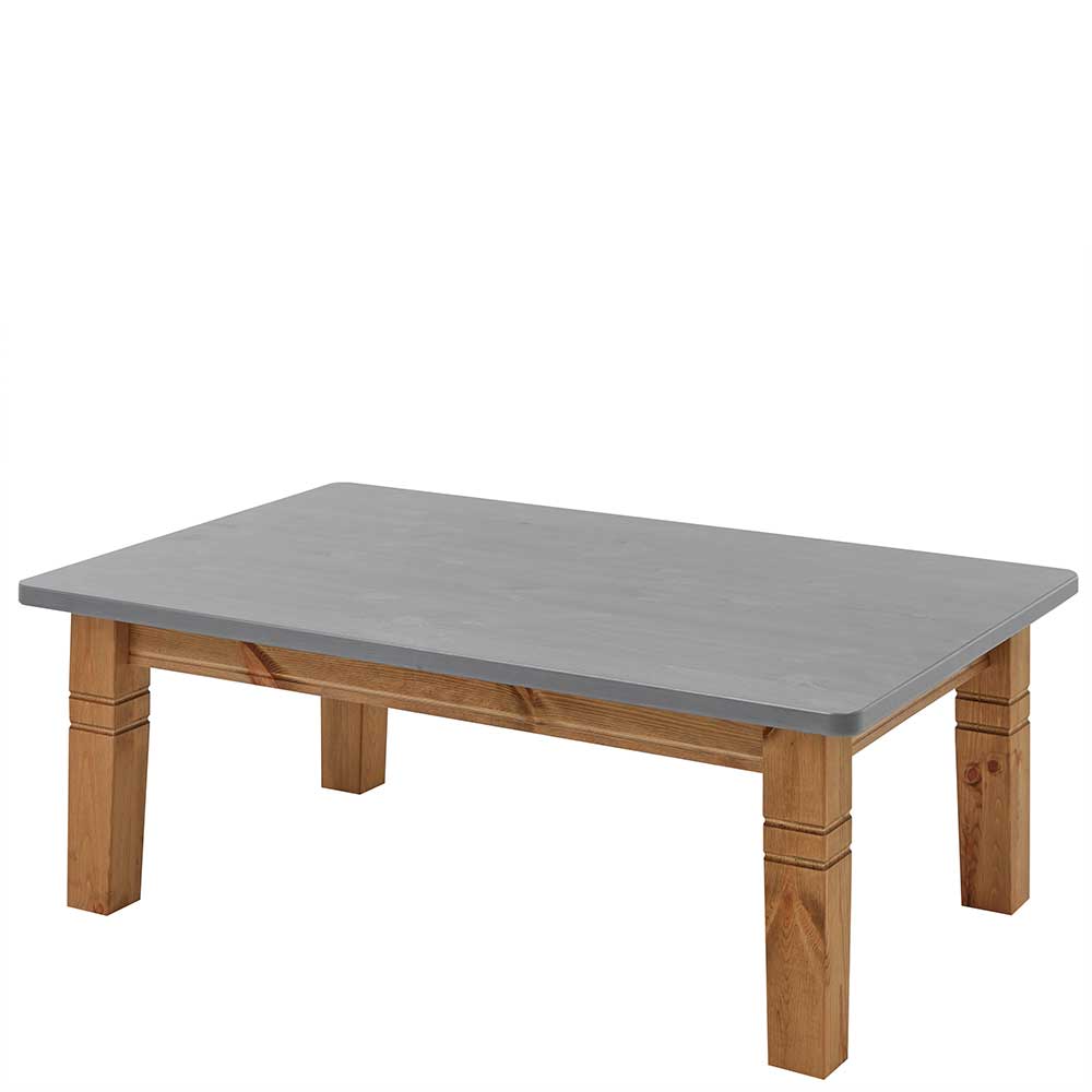 Country Couchtisch in Grau & Kiefer Lauge - Eshelas