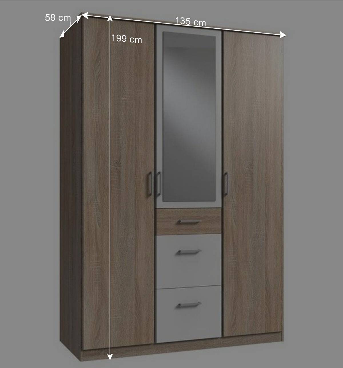 Moderner Schlafzimmer-Schrank zweifarbig - Coros