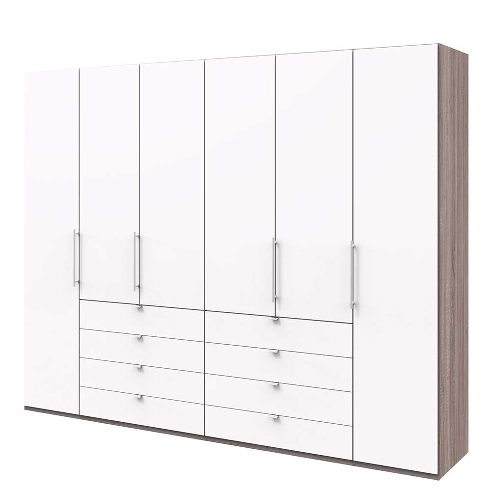 XXL Schlafzimmer-Kleiderschrank mit acht Schubladen - Tivierto