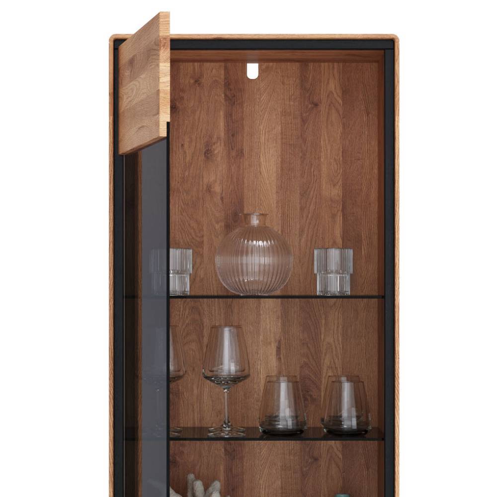 Wohnzimmer Vitrine mit Hirnholz Applikation - Shipper