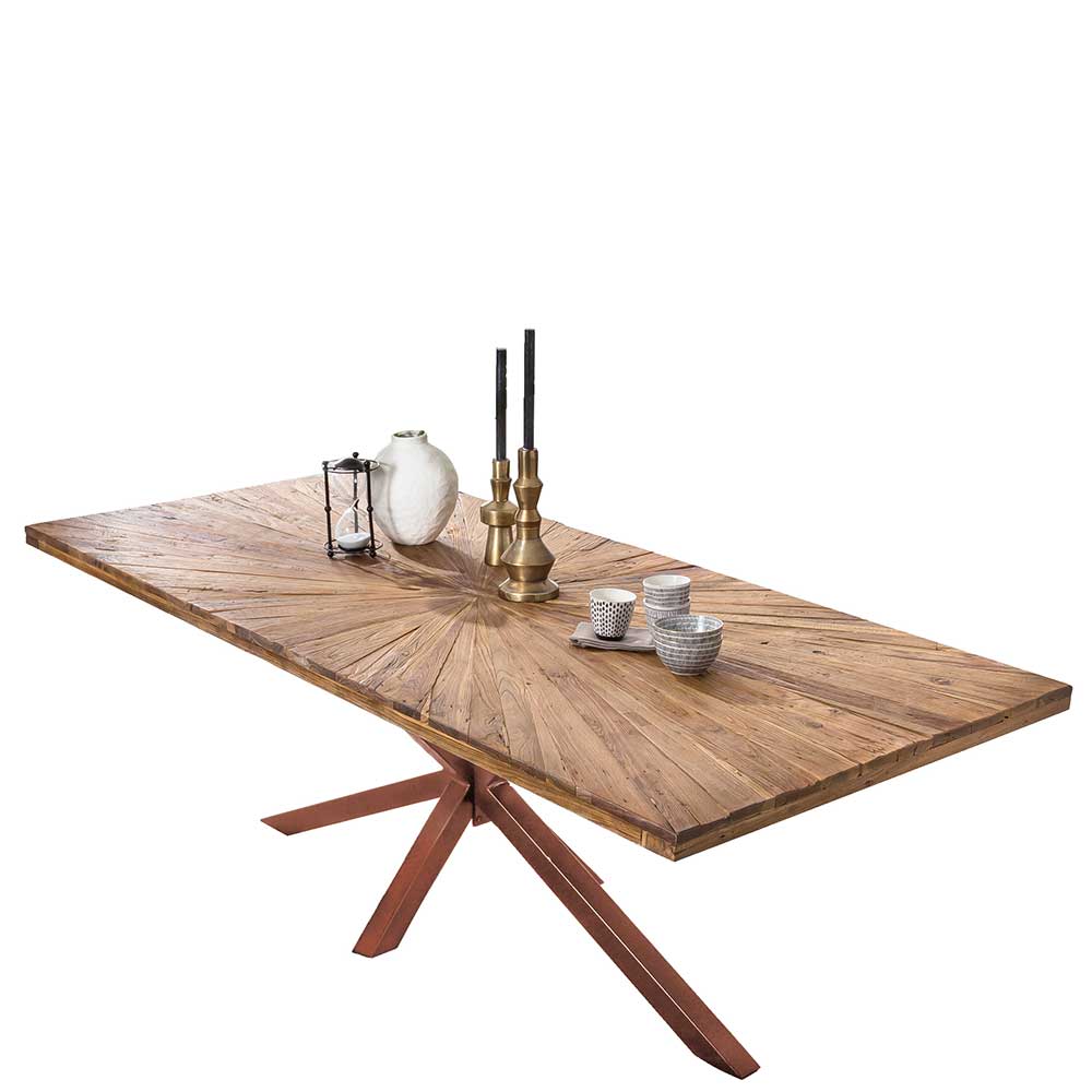 Küchentisch aus Teak Recyclingholz - Jaswinda