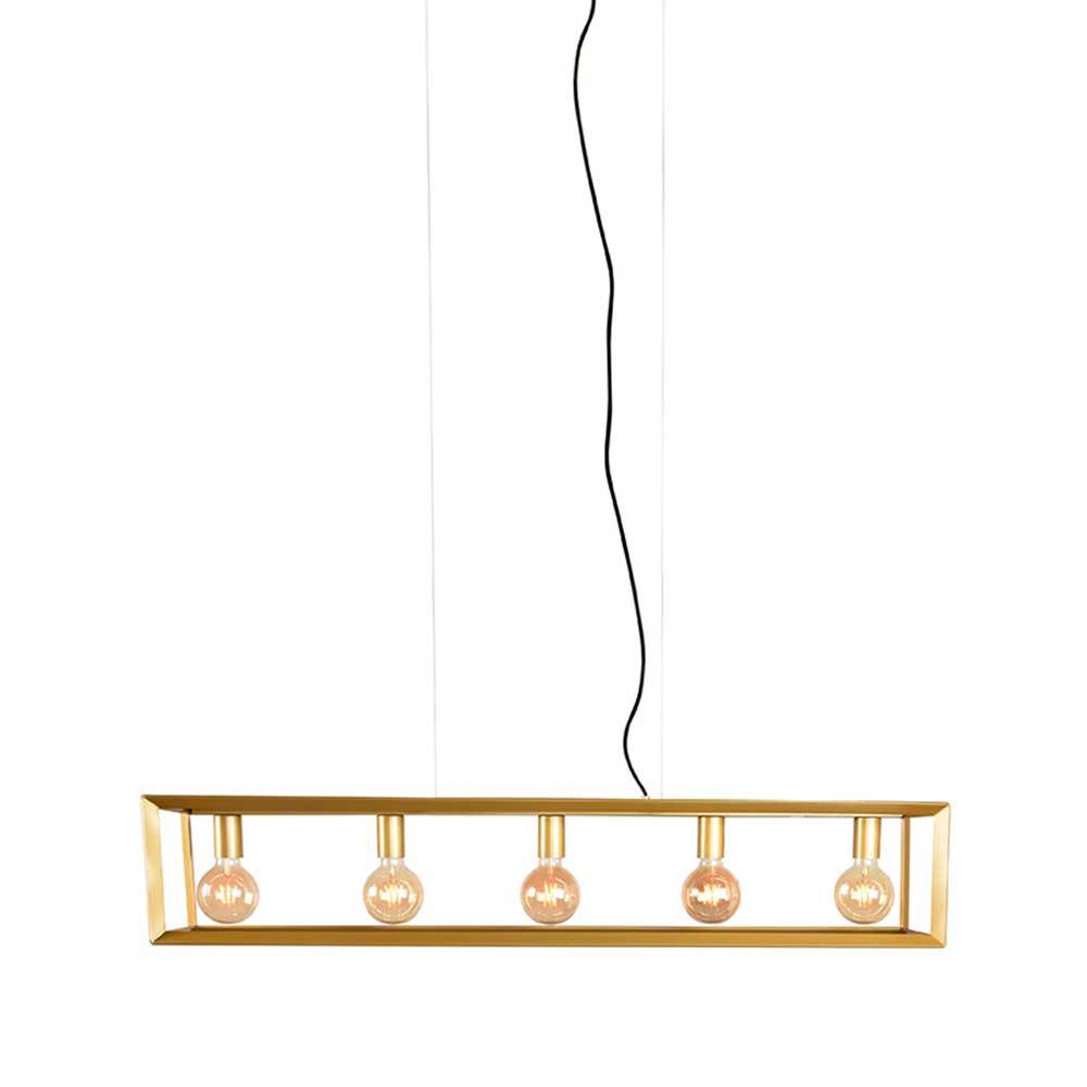 5-flammige Pendelleuchte in Gold - Gannices