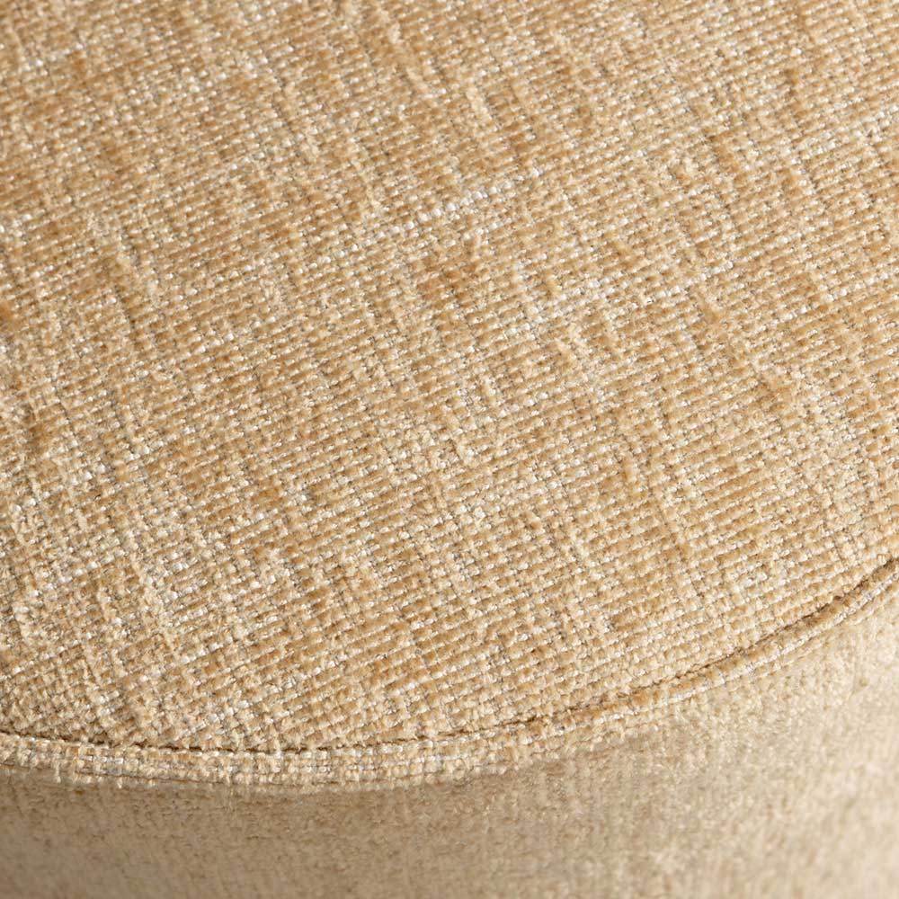 45 cm hoher Hocker in Champagner Chenille - Fakoa
