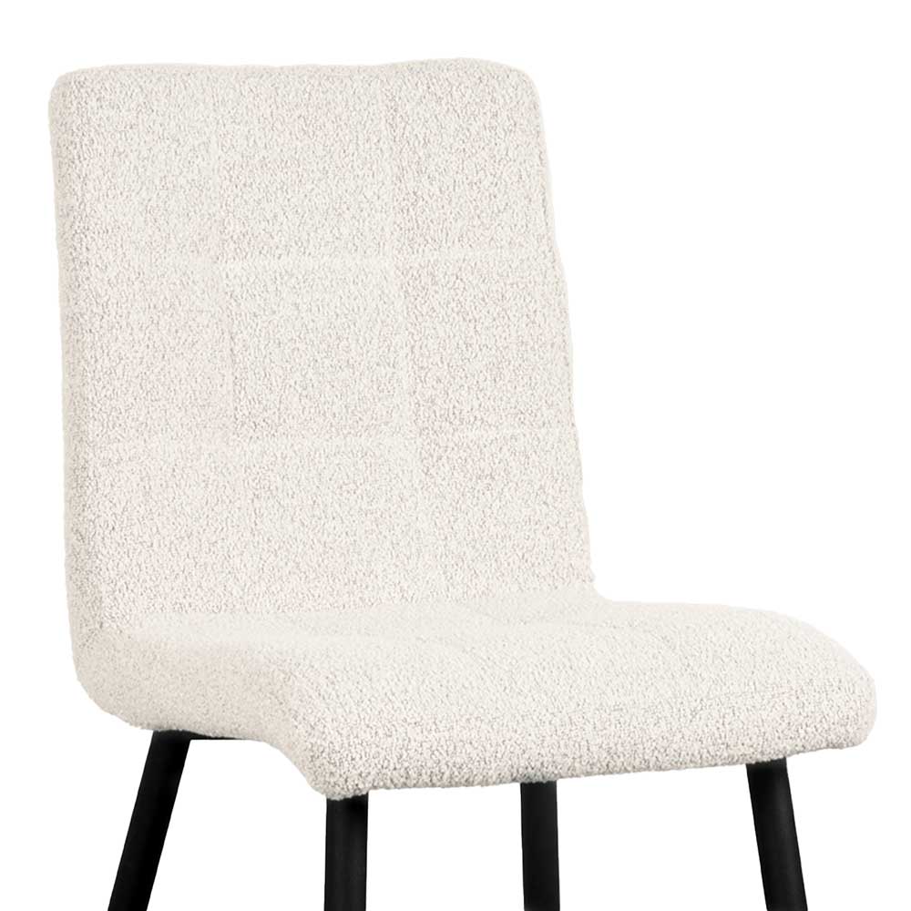 Scandi Chic Polsterstuhl in Champagner Boucle - Acapelca