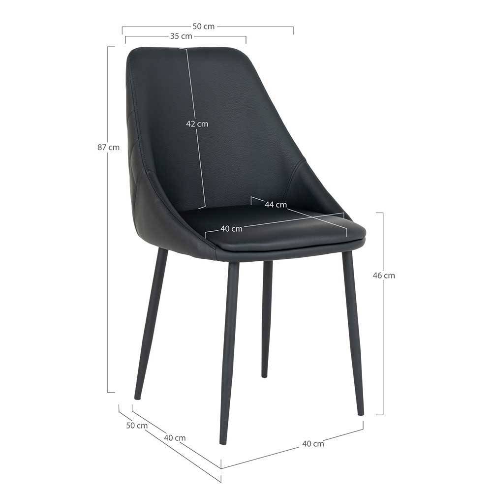 140x95 Esstisch & Polsterstühle - Georgetta (fünfteilig)