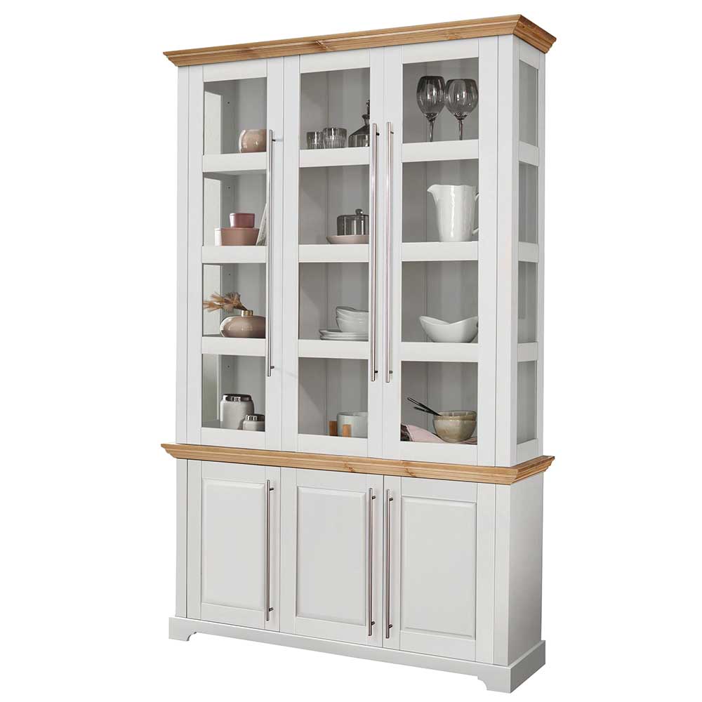 Vitrine aus Holz mit Metall Stangengriffen - Eyzaco