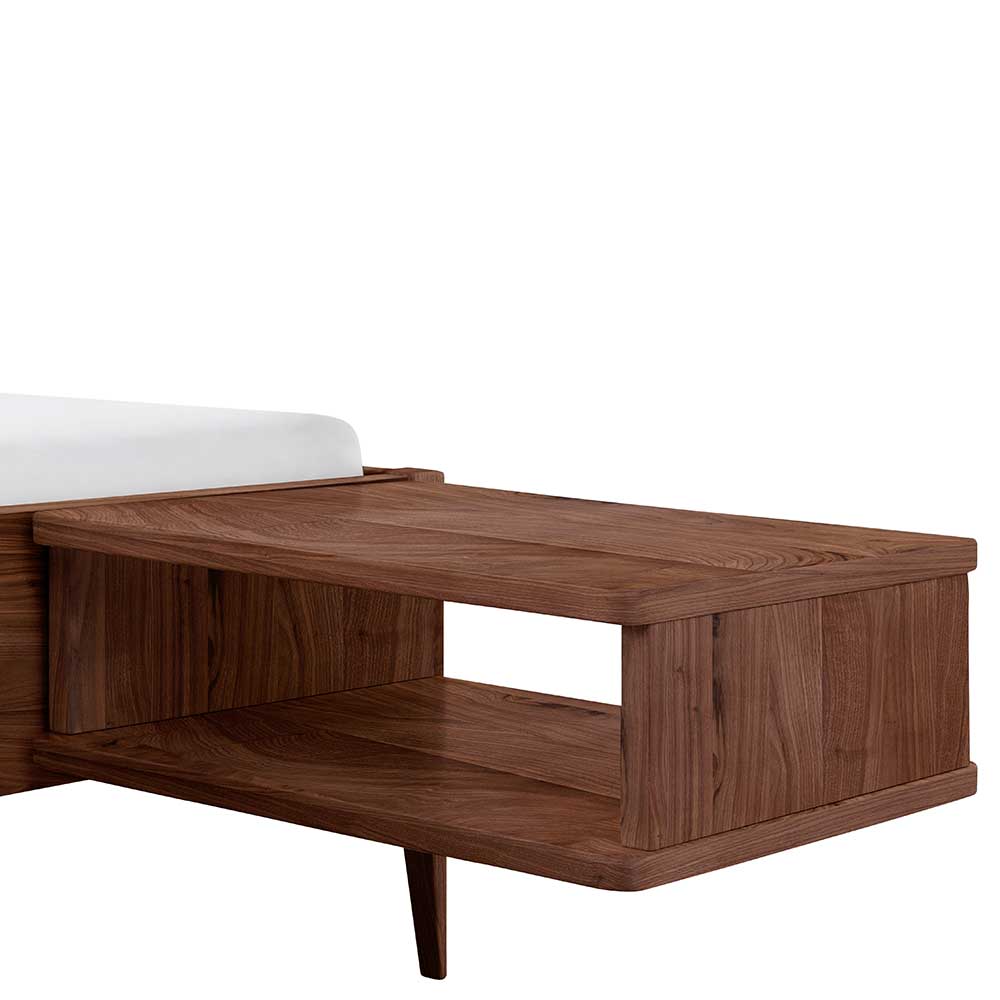 140x200 Designbett aus Holz Nussbaum geölt - Cerhard