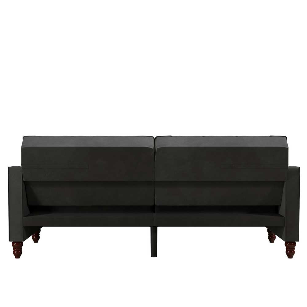 Samtsofa mit Bettfunktion in Dunkelgrau - Rubanina