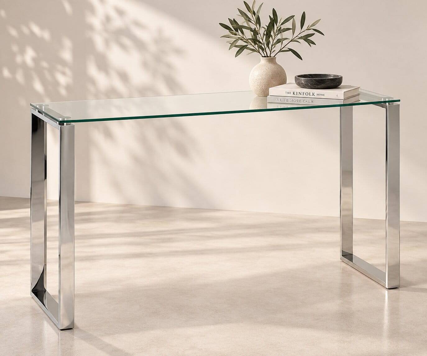 120x78x40 Design Konsolentisch aus Glas - Sumba