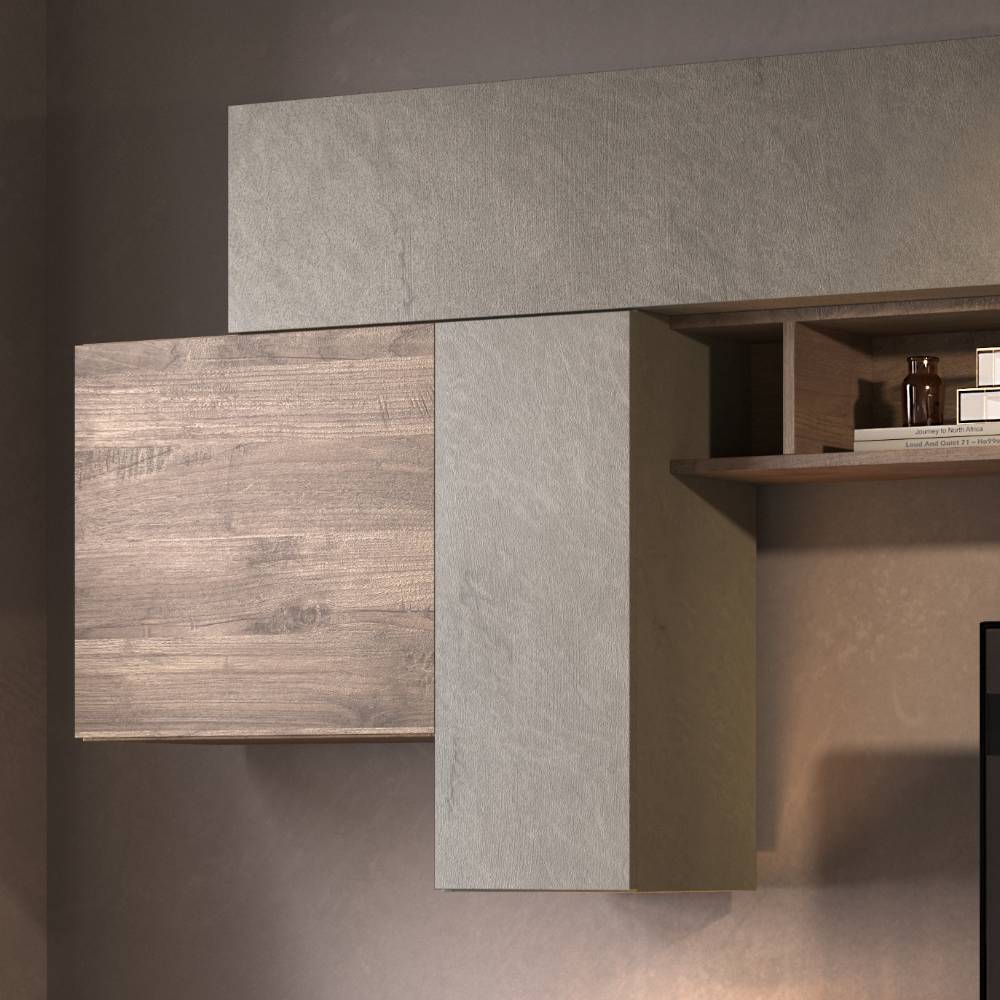 Wohnzimmer Schrank- und Wandboard-Set modern - Jenfa (neunteilig)