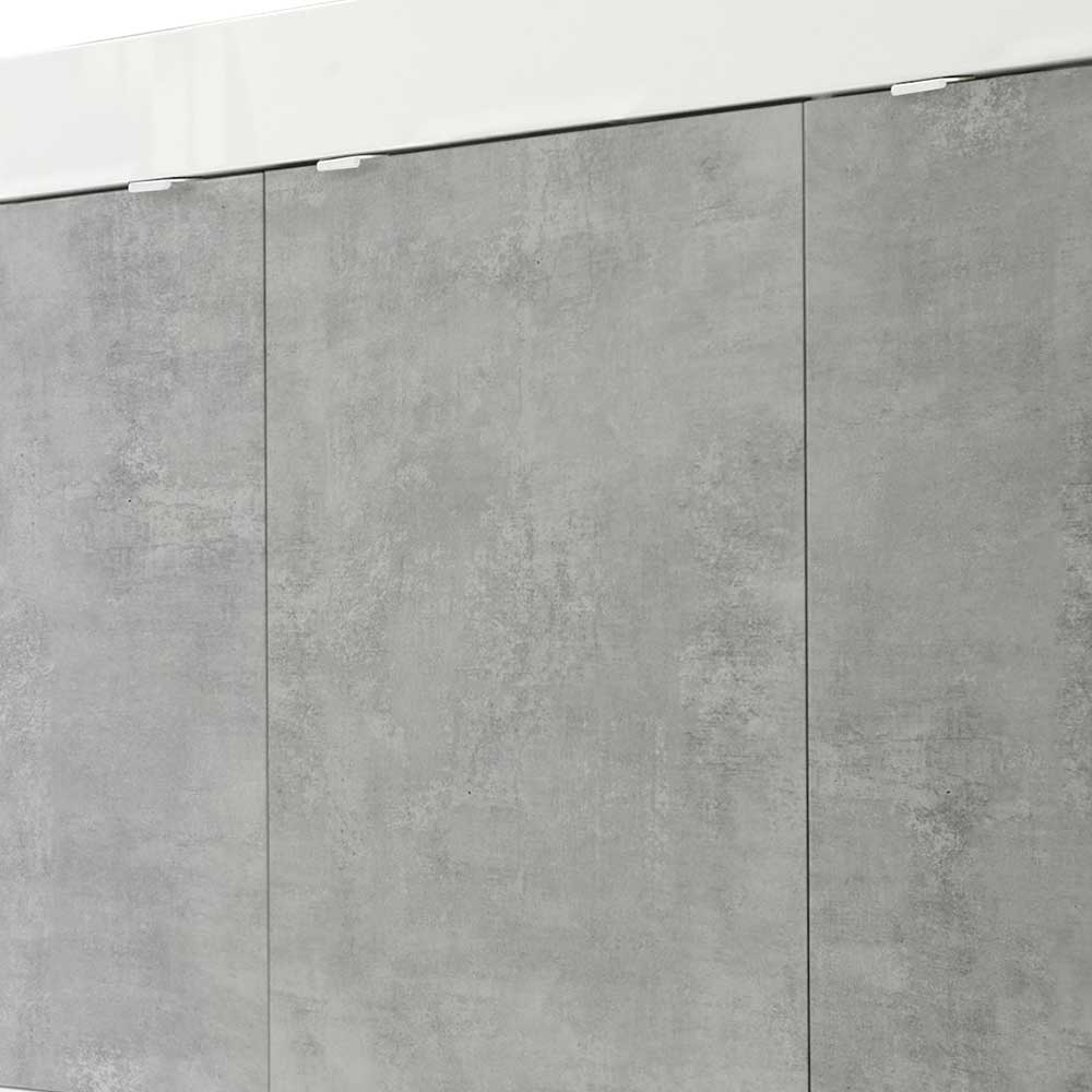 3-türiges Design-Sideboard in Beton Dekor - Narandu