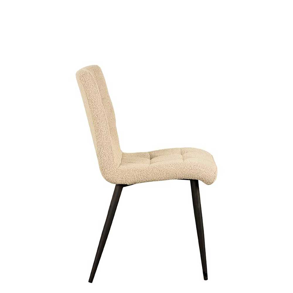 Esszimmerstuhl aus Boucle in Beige - Lurena