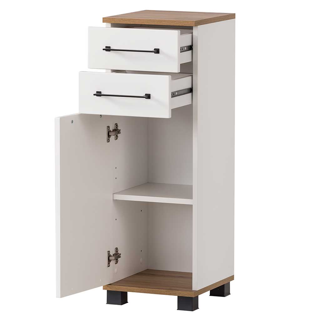 Badezimmer Unterschrank in Weiß & Eiche - Goliat