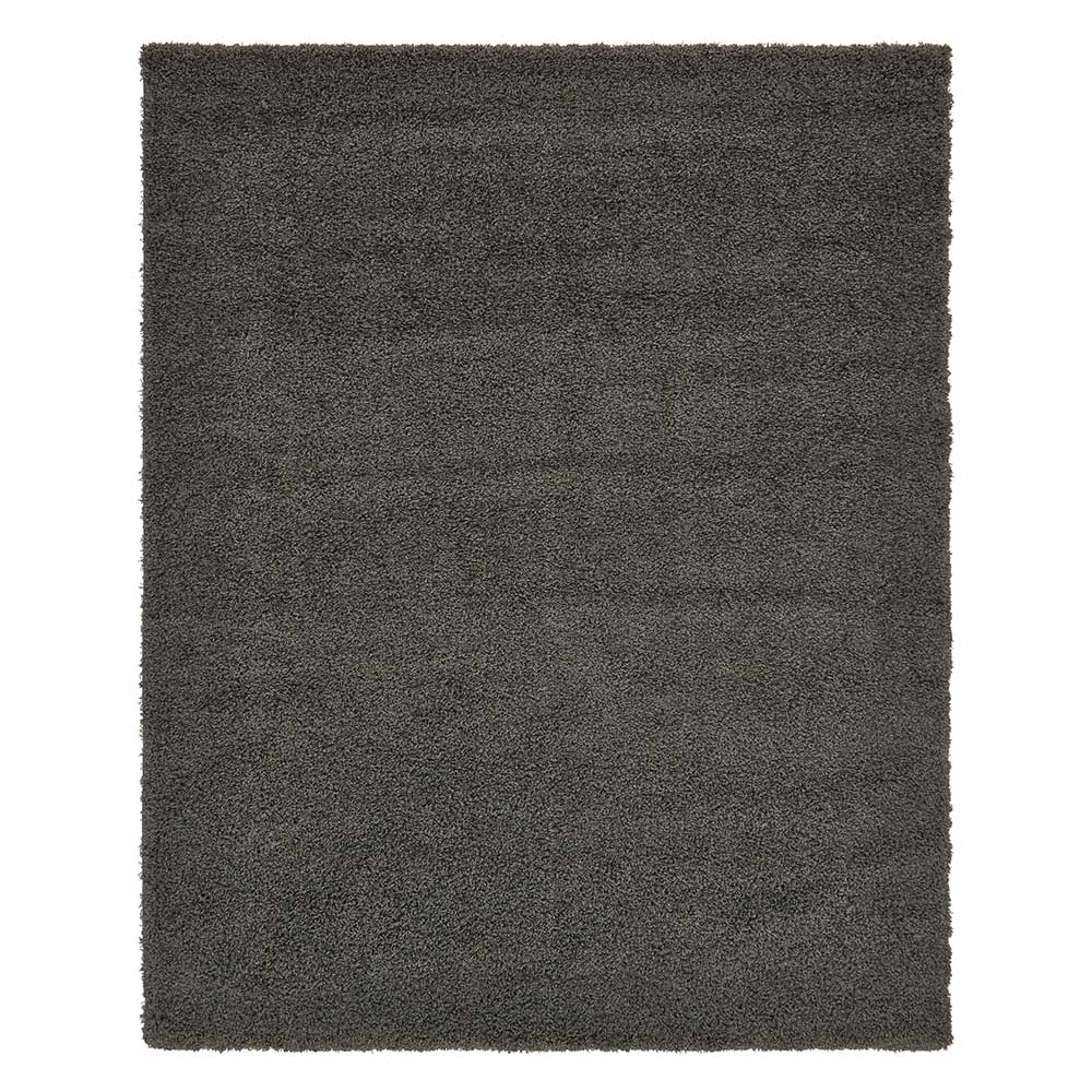 Dunkelgrauer Teppich mit Hochflor - Rosarios