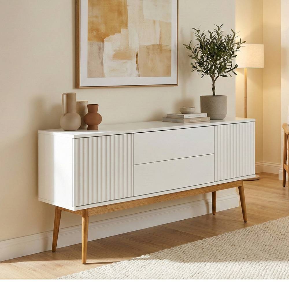 Scandi Chic Sideboard in Weiß - Cocoa