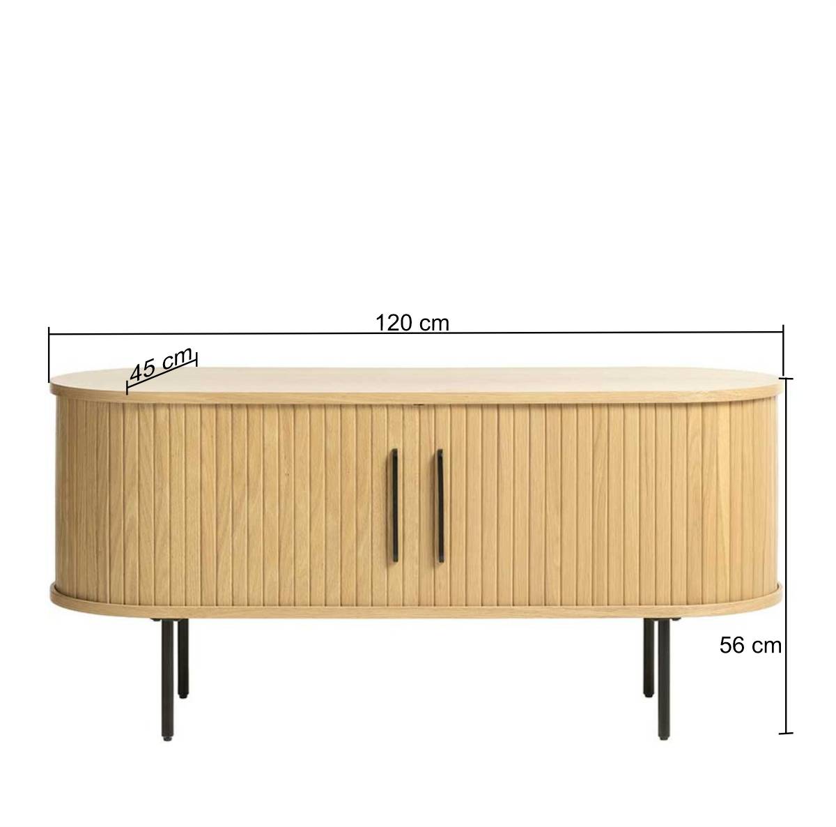 TV Lowboard in ovalem Design - Teorina