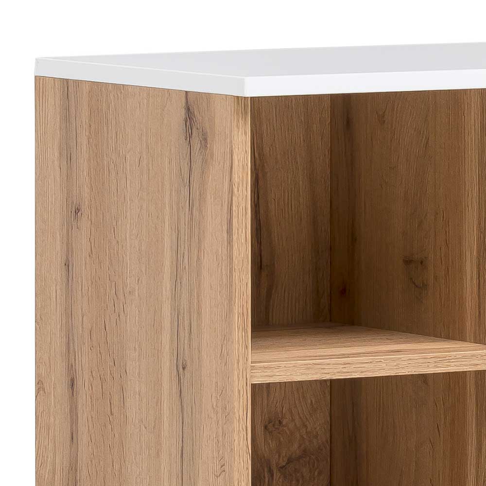 67x115x35 Bad Highboard in Eiche NB & Weiß - Voinla