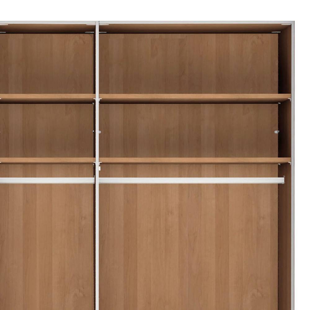 7-türiger Kleiderschrank in Weiß Glas - Dilacco